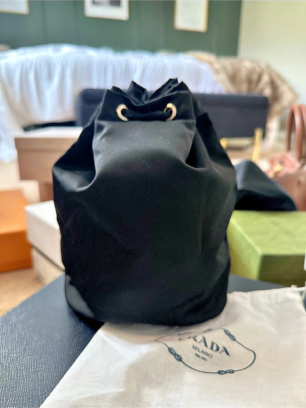 Prada Re-Nylon Drawstring Pouch *Authentic* - Picture 3 of 6